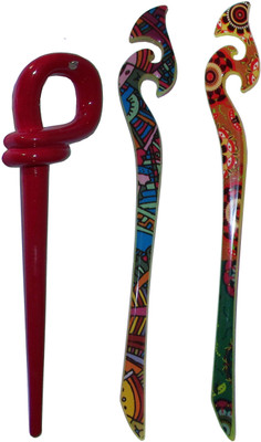 

GHATAK Combo of Multi Color Juda Sticks Bun Stick(Multicolor)