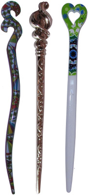 

GANTAK Combo of Multi Color Juda Sticks Bun Stick(Multicolor)