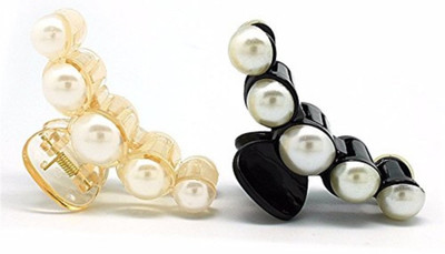 

KashQueen Stylish hair Pearl Clutchers for girls & women Hair Claw(Multicolor)