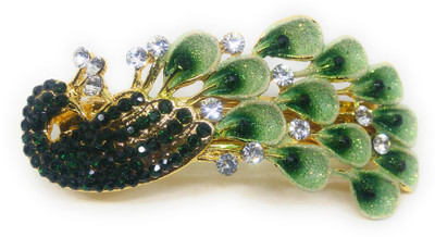

Khubsurat Back Pin Back Pin(Gold, Green)
