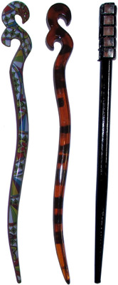 

MAHARAJ Combo of Multi Color Juda Sticks Bun Stick(Multicolor)