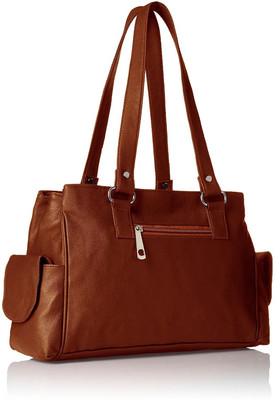 

leather mark Hand-held Bag(Brown)