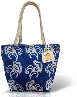 

Handcraft Shoulder Bag(White, Blue), Blue;white