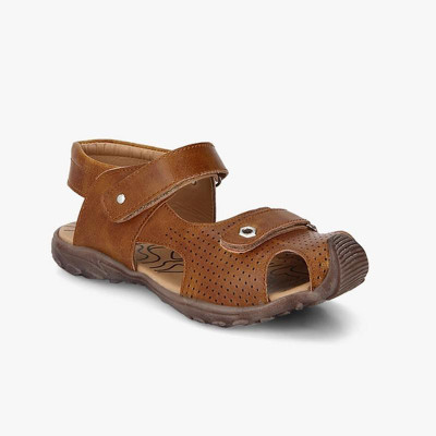 

Glitzy Galz Boys Velcro Clogs(Brown, Tan
