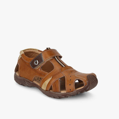 

Glitzy Galz Boys Velcro Clogs(Brown, Tan
