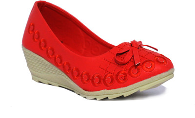 

Leatherwood1 Girls Slip on Ballerinas(Red