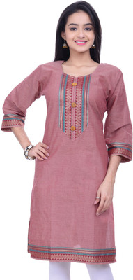 BRISHTI CREATIONS Women Self Design Straight Kurta(Multicolor)