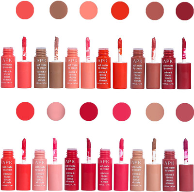 

APK Non-Transfer Long lasting Set of 12 Lip Cream(Beach glam)