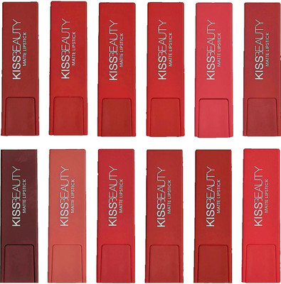 

Kiss Beauty Matte Lipsticks(Multicolor, 3.5 g)