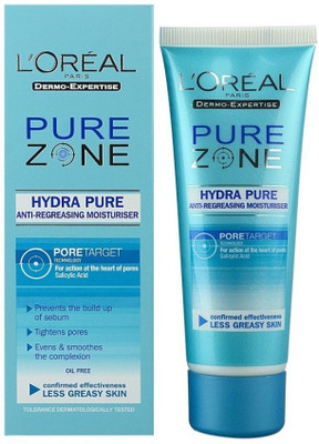 

L'Oreal Pure Zone Hydra Pure Anti-Regreasing Moisturiser (75ml)(75 ml)