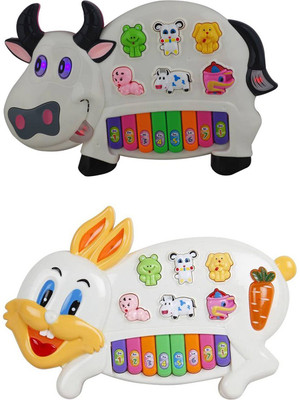 

Be you own label COMBO OF MUSICAL RABBIT AND COW PIANO FOR KIDS(Multicolor)