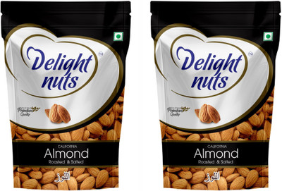 

Delight Nuts California Almonds Roasted & Salted- 200gm (Pack of 2) Almonds(200 g, Pouch)