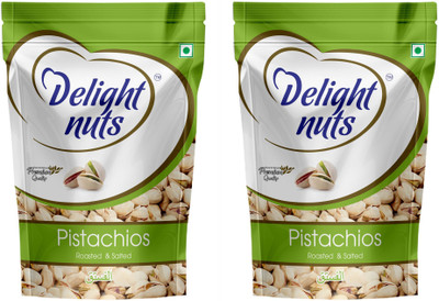 

Delight Nuts Pistachios Roasted & Salted- 200gm (Pack of 2) Pistachios(200 g, Pouch)
