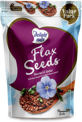 

Delight Nuts Flax Seeds Roasted & Salted- 750gm (Value Pack) Assorted Nuts(750 g, Pouch)