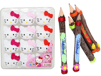 

Confidence Wooden Pencil & Sharpners | Stationary Items For Children Pencil(Multicolor)