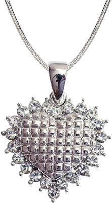 Via Mazzini Austrian Crystal Heart Pendant (NK0542) Cubic Zirconia Metal Pendant