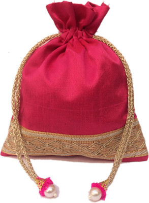 

Shubh Shagun Return Gift Potli Bag Handbag Women Ethnic Potli(Maroon)