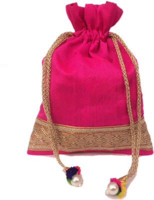 

Shubh Shagun Return Gift Potli Bag Handbag Women Ethnic Pack of 1 Potli(Pink)