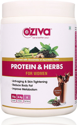 

OZiva Protein & Herbs, Women, Whey Protein shake with Ayurvedic Herbs (Café Mocha, 17 Servings) Whey Protein(500 g, Cafe Mocha)