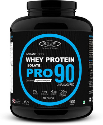 

Sinew Nutrition Raw Whey Protein Isolate Pro 90%, 3Kg (Unflavoured) Whey Protein(3 kg, Unflavoured)