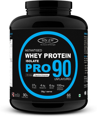 

Sinew Nutrition Raw Whey Protein Isolate Pro 90%, 2Kg (Unflavoured) Whey Protein(2 kg, Unflavoured)