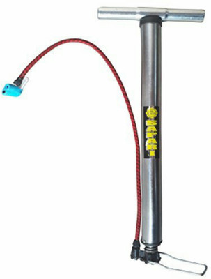 

cycle world Heavy Duty With Steel Handle Bicycle, Motorcycle, Car Pump Bicycle Pump(silver)