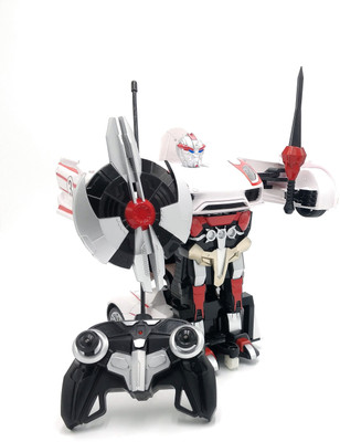 

The Flyer's Bay One Button Transforming Car into Robot with Cool Dance Features-Racing White(Multicolor)