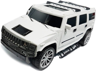 

Electrobot Rechargeable Remote Controlled Hummer Car With Adjustable Front Wheel Alignment For Girls And Boys(White)