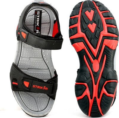 Striker Men Black Sports Sandals