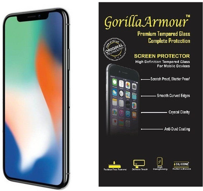 Gorilla Armour Tempered Glass Guard for Apple iPhone X(Pack of 1)