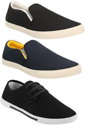 

Pexlo Tro Pack of 3 Casual Shoes (Sneakers and Loafers Shoes) Casuals For Men(Multicolor
