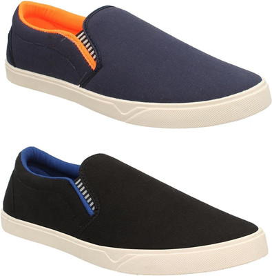 

Pexlo Pack of 2 Casual Shoes (Moccasins and Loafers Shoes) Casuals For Men(Navy, Black, Navy blue::black