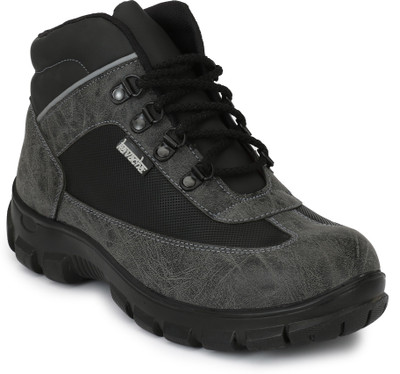 

Kavacha Steel Toe Safety Shoe , S31 ( With Reflector ) Boots For Men(Black, Grey