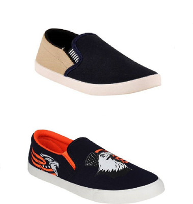 

STYLIVO Combo Pack of 2 Loafers For Men's Casuals For Men(Multicolor, Beige+orange