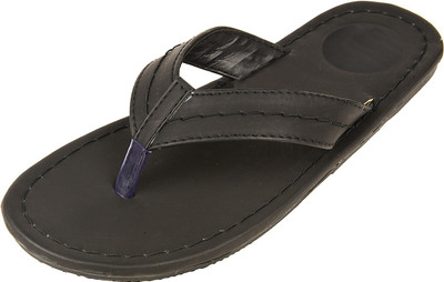 

DRUNKEN Men's Casual Soft Black PU Flip Flop and House Slippers Size- Flip Flops