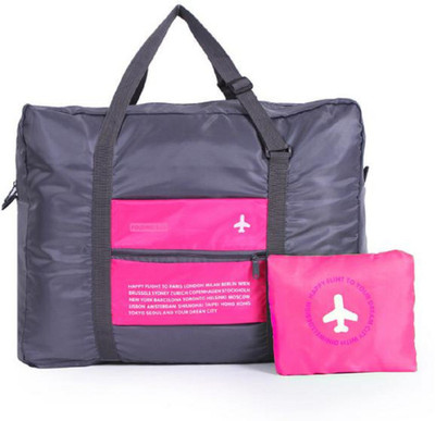 

Magnusdeal Happy Flight Foldable BAG, 32 Litre, Polyester Material, Large Capacity Waterproof Foldable Lightweight Luggage Bag 1 PC Small Travel Bag - Medium(Pink)