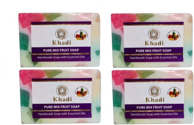 

Khadi Mix Fruit Soap 125 gm (Pack of 4)(210 g, Pack of 4)