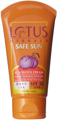 LOTUS HERBAL SAFE SUN SUNBLOCK CREAM - SPF 30 PA++(100 g)