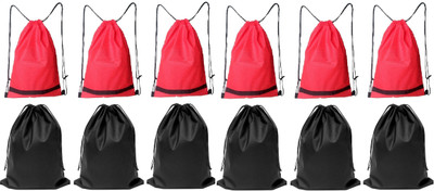 

DE'MODA Shoe Pouch(Red, Black), Black;red