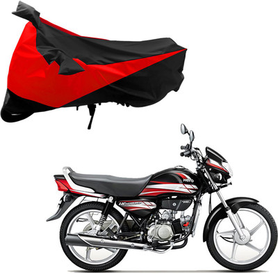 Purpleheart Two Wheeler Cover for Hero(HF Deluxe, Black, Red)