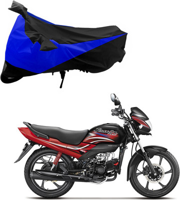 Purpleheart Two Wheeler Cover for Hero(Passion Pro, Black, Blue)