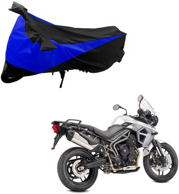 Purpleheart Two Wheeler Cover for Triumph(Tiger 800 XR, Black, Blue)