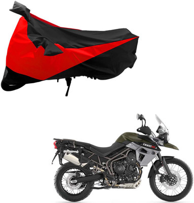 Purpleheart Two Wheeler Cover for Triumph(Tiger 800 XCA, Black, Red)