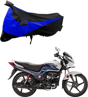 Purpleheart Two Wheeler Cover for Hero(Passion Pro TR, Black, Blue)