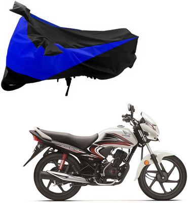 Purpleheart Two Wheeler Cover for Honda(Dream Yuga, Black, Blue)
