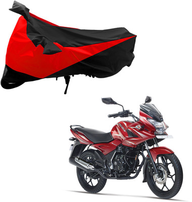 Purpleheart Two Wheeler Cover for Bajaj(Discover 150 s, Black, Red)