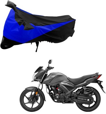 Purpleheart Two Wheeler Cover for Honda(Unicorn, Black, Blue)