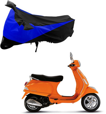 Purpleheart Two Wheeler Cover for Piaggio(Vespa SXL, Black, Blue)