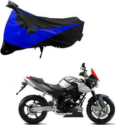 Purpleheart Two Wheeler Cover for Bajaj(Pulsar 200 NS DTS-i, Black, Blue)