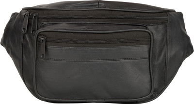 

AspenLeather Travelling Waist Bag for Men and Women Waist Bag(Black)